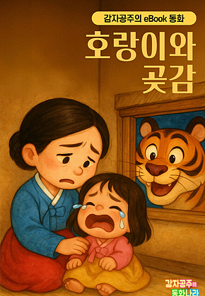 호랑이와 곶감 - 감자공주의 eBook 동화 : 최고인기 전래동화를 eBook으로 만나보세요 표지
