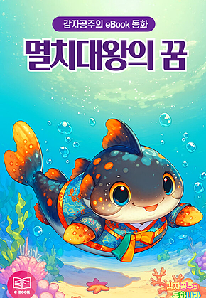멸치대왕의 꿈 - 감자공주의 eBook 동화 : 초등교과서 수록, 멸치대왕의 꿈풀이가 이렇게나 재미있는 전래동화 표지