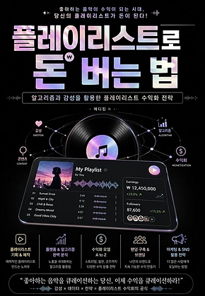 플레이리스트로 돈 버는 법 : 알고리즘과 감성을 활용한 플레이리스트 수익화 전략 표지