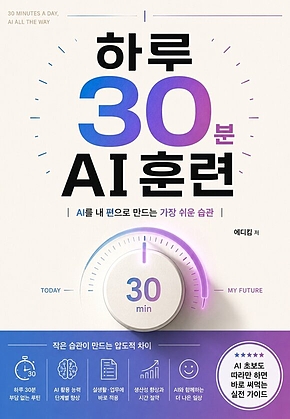 하루 30분 AI 훈련 : AI를 내 편으로 만드는 가장 쉬운 습관 표지