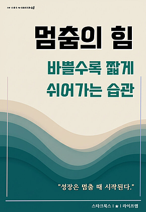 멈춤의 힘 표지