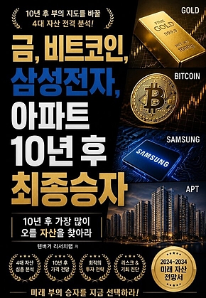 금, 비트코인, 삼성전자, 아파트 10년 후 최종승자 : 10년 후 가장 많이 오를 자산을 찾아라 표지