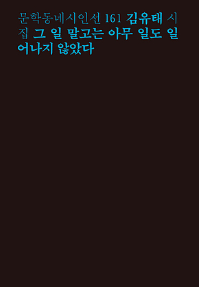 그 일 말고는 아무 일도 일어나지 않았다 (문학동네시인선 161) 표지