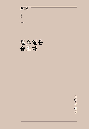 월요일은 슬프다 (문학동네포에지026) 표지