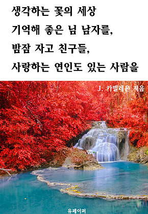 생각하는 꽃의 세상 기억해 좋은 님 남자를, 밤잠 자고 친구들, 사랑하는 연인도 있는 사람을 표지