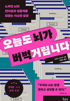 오늘도 뇌가 버벅거립니다 : 느려진 뇌의 컨디션과 집중력을 되찾는 사소한 습관 표지